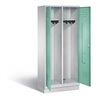 C+P Schwarz-Weiss-Spind Classic, H1800xB810xT500mm, Front Lichtgrün, Korpus Lichtgrau (8022-22)