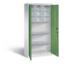 C+P Werkzeugschrank Acurado, H1950xB930xT400mm, Front Resedagrün, Korpus Lichtgrau (8920-314)