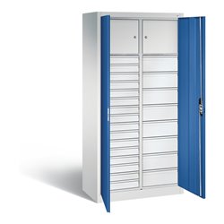 C+P Werkzeugschrank Acurado, H1950xB930xT500mm, Front Enzianblau, Korpus Lichtgrau (8921-302)