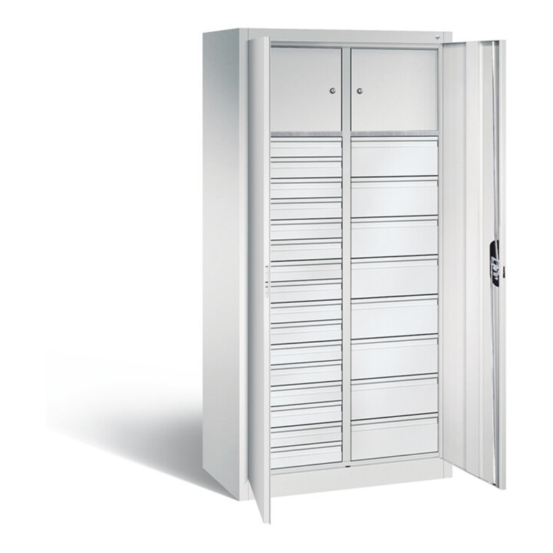 C+P Werkzeugschrank Acurado, H1950xB930xT500mm, Front Lichtgrau, Korpus Lichtgrau (8921-302)