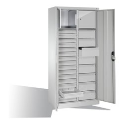 C+P Werkzeugschrank Acurado, H1950xB930xT500mm, Front Lichtgrau, Korpus Lichtgrau (8921-302)
