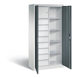 C+P Werkzeugschrank Acurado, H1950xB930xT500mm, Front Anthrazitgrau, Korpus Lichtgrau (8921-306)
