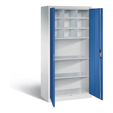 C+P Werkzeugschrank Acurado, H1950xB930xT500mm, Front Enzianblau, Korpus Lichtgrau (8921-314)
