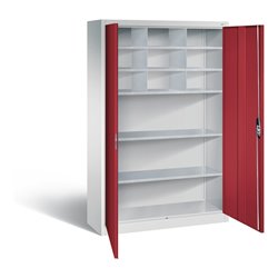 C+P Werkzeugschrank Acurado, H1950xB1200xT400mm, Front Rubinrot, Korpus Lichtgrau (8930-314)
