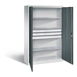 C+P Werkzeugschrank Acurado, H1950xB1200xT400mm, Front Anthrazitgrau, Korpus Lichtgrau (8930-5030)