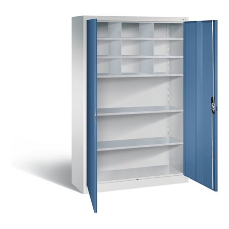 C+P Werkzeugschrank Acurado, H1950xB1200xT400mm, Front Fernblau, Korpus Lichtgrau (8930-314)