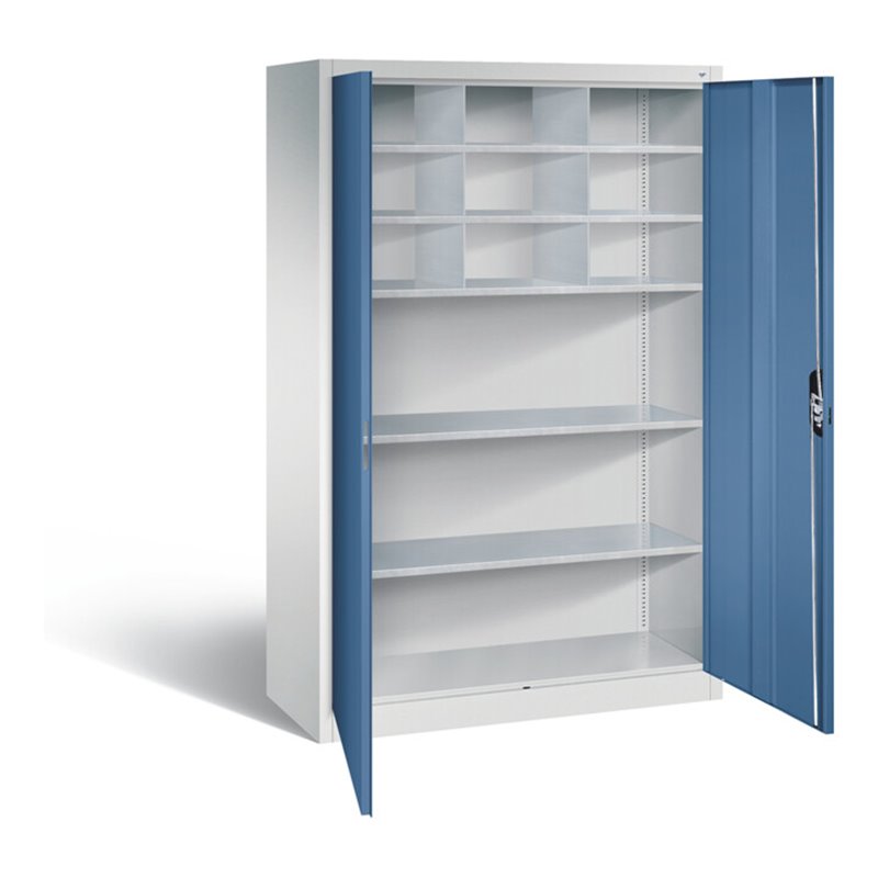 C+P Werkzeugschrank Acurado, H1950xB1200xT500mm, Front Fernblau, Korpus Lichtgrau (8931-314)