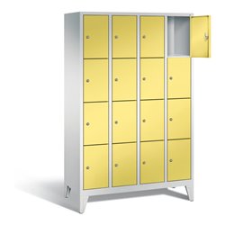 C+P Garderobenschrank Classic, H1850xB1190xT500mm, Front Schwefelgelb, Korpus Lichtgrau (8010-404)