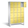 C+P Garderobenschrank Classic, H1850xB1190xT500mm, Front Schwefelgelb, Korpus Lichtgrau (8010-404)