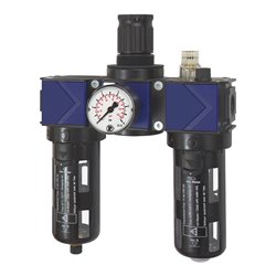 Riegler Wartungseinheit 3-tlg. »variobloc« PC-Beh., Schutzkorb, BG1, G1/4