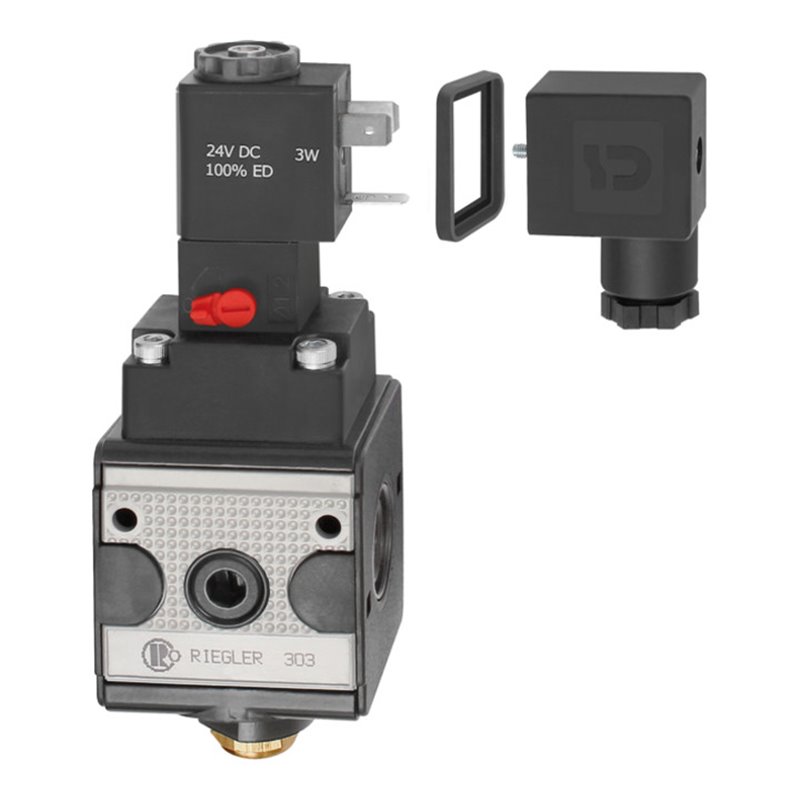 Riegler Schaltventil (3/2-Wegeventil) »multifix«, 110 V AC, BG 1, G 1/4