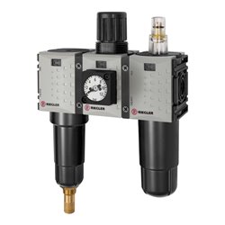 Riegler WE 3-tlg. »FUTURA-mini«, Metallb., Kompaktmano., G1/4, 0,5-10, VA