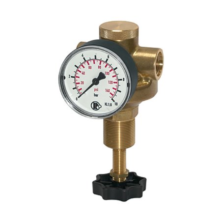 Riegler Druckregler für Wasser, inkl. Manometer, G 1/2, 0,5 - 10 bar