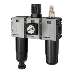 Riegler WE 3-tlg. »FUTURA-mini«, Metallb., Kompaktmano., G 1/4, 0,1-4, HA