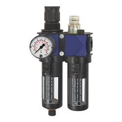 Riegler Wartungseinheit 2-tlg. »variobloc« PC-Beh., Schutzkorb, BG1, G1/4