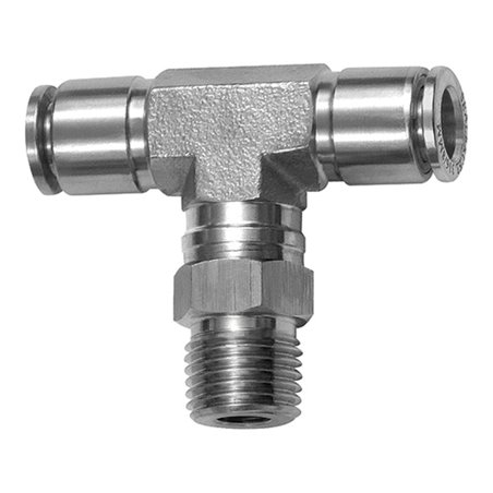 Riegler T-Steckverschraubung, drehbar, R 1/2 a., Schlauch-Ã˜ 16, ES 1.4404