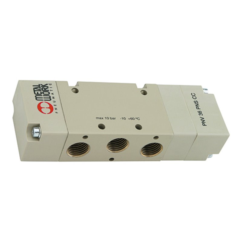 Riegler 5/3-Wegeventil, pneumatisch, G 1/8, Mitte belüftet