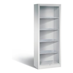 C+P Stahlregal mit Rückwand Acurado, H1950xB700xT400mm, Korpus Lichtgrau