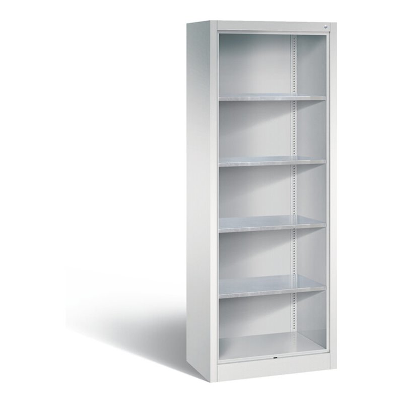 C+P Stahlregal mit Rückwand Acurado, H1950xB700xT400mm, Korpus Lichtgrau