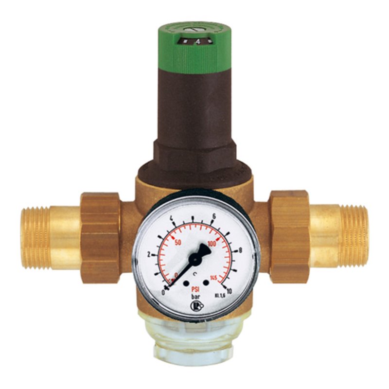 Riegler Druckregler für Trinkw., DVGW-geprüft, R 2, 1,5 - 6 bar, PE max.16