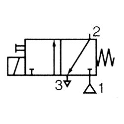Riegler 3/2-Wege-Magnetventil, Banjo, NC, 230/50 V, G 1/8 AG, PN 10 bar