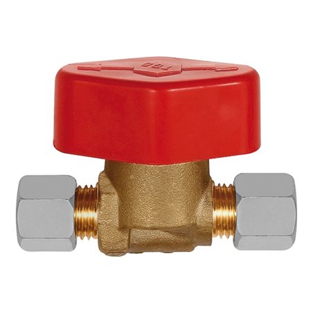 Riegler Schnellschluss-Absperrventil, Ms. blank, 6 mm Rohranschluss, DN 4