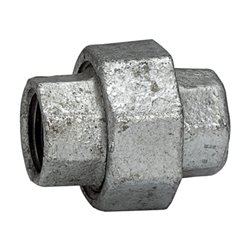 Riegler Verschraubung 330, IG/IG, Rp/Rp 3, schw. Temperguss feuerverz.