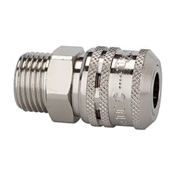 Riegler Sicherheitskupplung NW 7,8, Typ SEK, Messing vern., G 1/4 AG