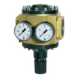 Riegler Großdruckregler mit 2 Manometern, G 1 1/2, Regelber. 0,5 - 10 bar