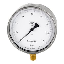 Riegler Feinmessmanometer, G 1/2 radial unten, 0 - 4,0 bar, Ã˜ 160, 1163
