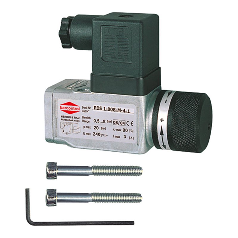 Riegler Druckschalter, Spezialdruckguss, G 1/4, Einstellbereich 0,2-2 bar