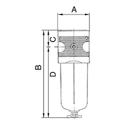 Riegler Filter »multifix«, PC-Behälter, Schutzkorb, 40 µm, BG 5, G 1, HA