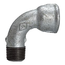 Riegler Bogen 1a, kurz, 90°, IG/AG, Rp/R 2 1/2, schwarzer Temperguss