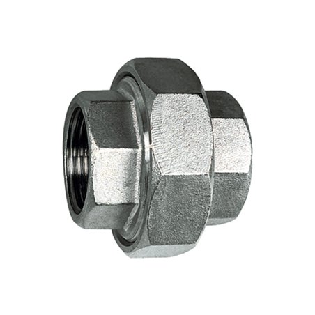 Riegler Lösb. Doppelgewindenippel, flach dichtend, G 1 i., ES 1.4408