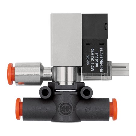 Riegler 3/2-Wege-Magnetventil geführte Entlüftung, NC, Schl.8