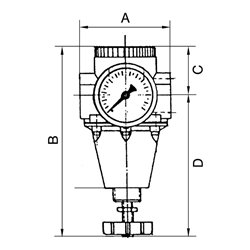 Riegler Konstant-Druckregler inkl. Manometer, BG 1, G 3/8, 0,5 - 10 bar