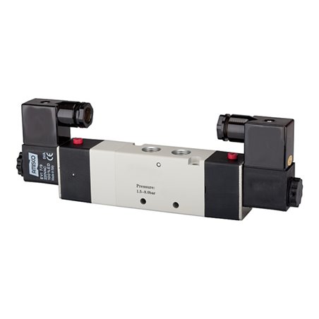 Riegler 5/3-Wegeven. elektropn. Mitte belüft., G 1/8 230V 50Hz 550l/min