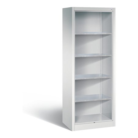 C+P Stahlregal mit Rückwand Acurado, H1950xB700xT500mm, Korpus Lichtgrau