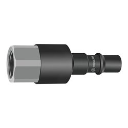 Riegler Nippel mit RSV für Kupplungen NW 11, ISO 6150 C, Stahl, G 1/2 IG