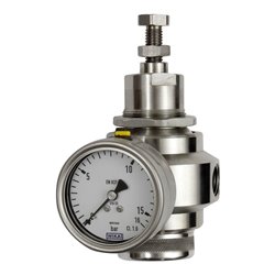 Riegler Edelstahl-Druckregler, 1.4401, BG 4, G 1, 0,4 - 4,0 bar