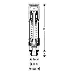Riegler Hochleistungs-Sicherheitsventil, MS, G 1, Ansprechdruck 0,8 bar