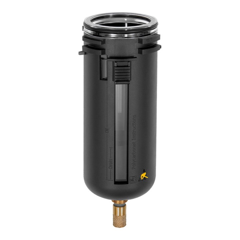 Riegler Polycarbonatbehälter mit Schutzkorb und vollautom. Ablassventil