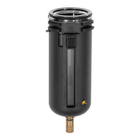 Riegler Polycarbonatbehälter mit Schutzkorb und vollautom. Ablassventil