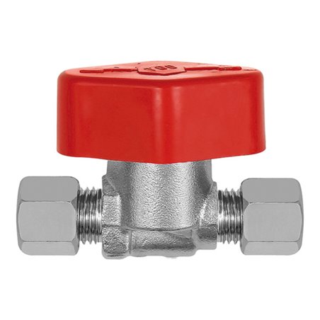 Riegler Schnellschluss-Absperrventil, Ms. verchr., 6 mm Rohranschl., DN 4