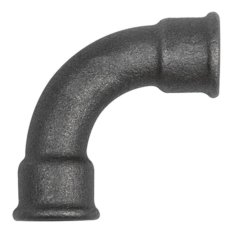 Riegler Bogen 2, 90°, lang, Rp 2 1/2 i., Rp 2 1/2 i., Temperguss schwarz