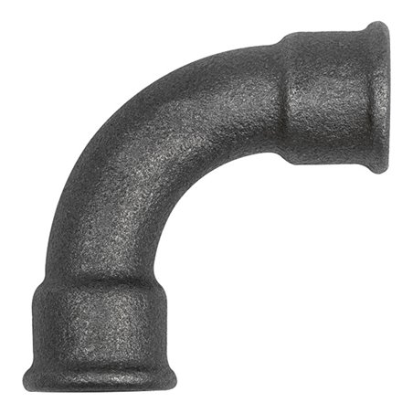 Riegler Bogen 2, 90°, lang, Rp 2 1/2 i., Rp 2 1/2 i., Temperguss schwarz