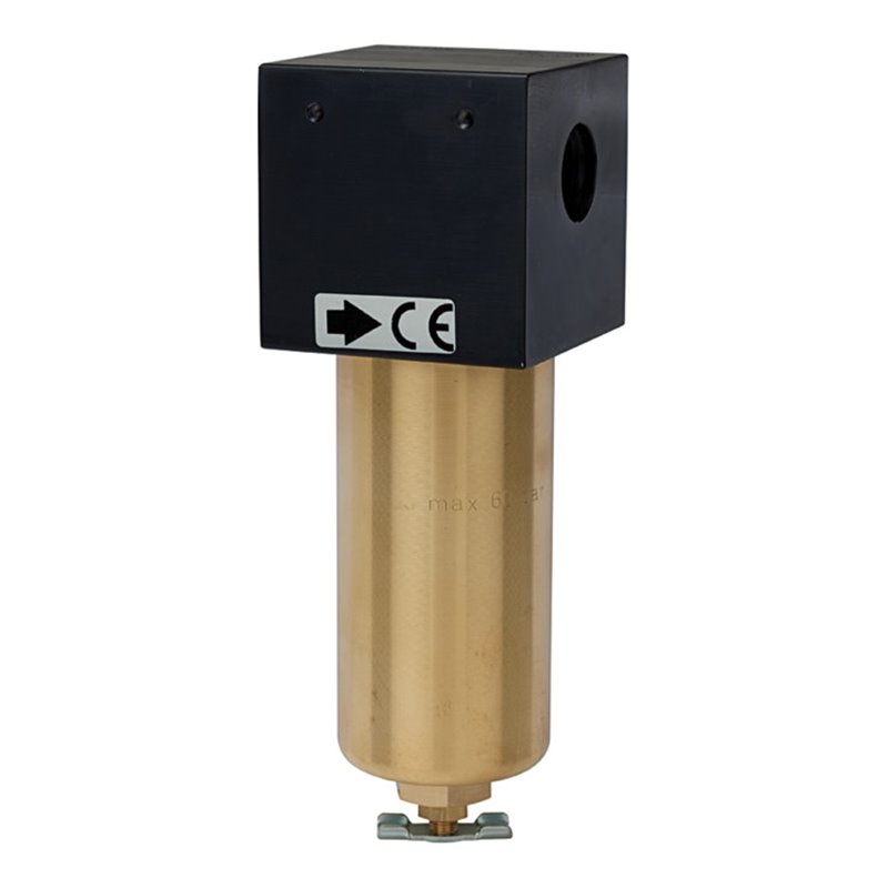 Riegler Filter für hohe Drücke bis 60 bar, mit Handablassventil, G 3/4