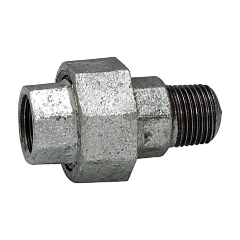 Riegler Verschraubung 331, IG/AG, Rp/R 2 1/2, schw. Temperguss feuerverz.