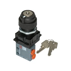 Riegler 3/2-Miniventil, manuell, Zugschalter, NC, bistabil, 4 mm seitl.