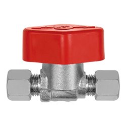 Riegler Schnellschluss-Absperrventil, Ms. verchr., 10 mm Rohranschl.,DN 7